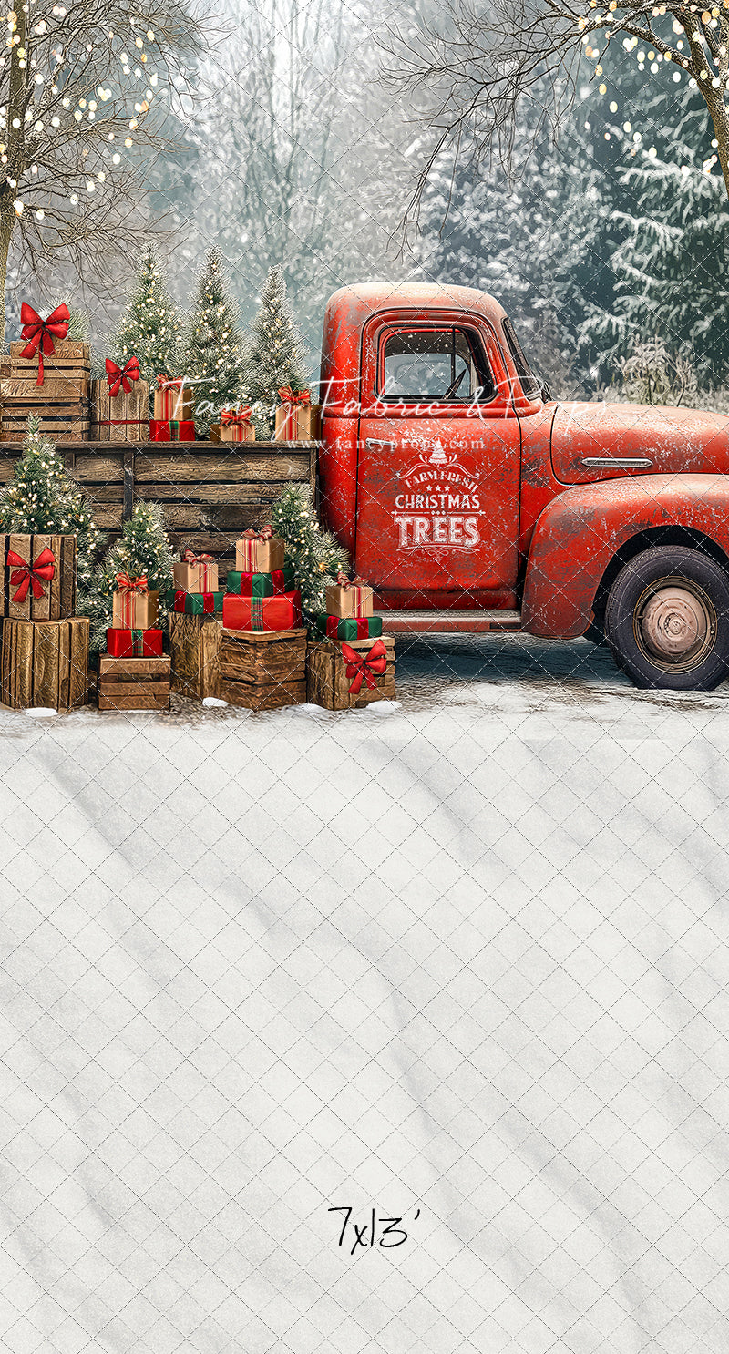 Country Christmas Tree Farm Truck - with Sweep Option
