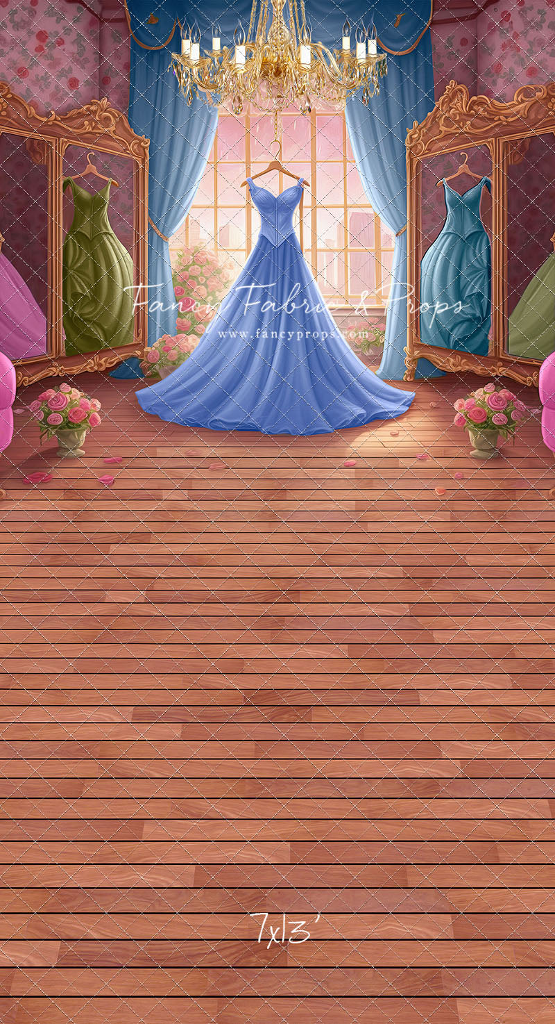 Dress Like A Princess - Dark Blue Dress - With Sweep Option