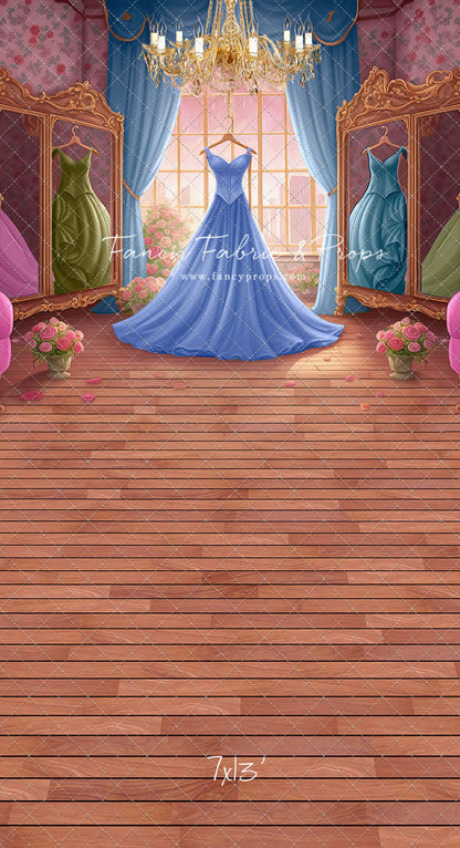 Dress Like A Princess - Dark Blue Dress - With Sweep Option