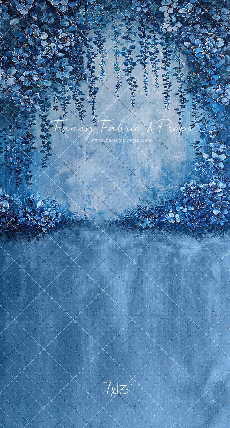 Painted Indigo Florals - Sweep Only