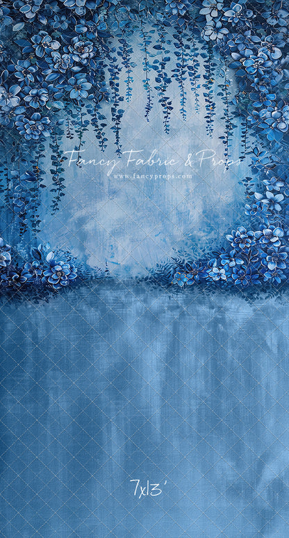 Painted Indigo Florals - Sweep Only