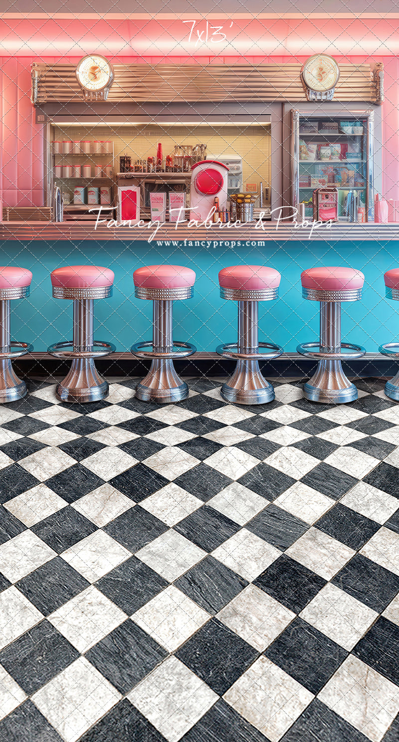Rockin Retro Pastel Diner - With Sweep Option