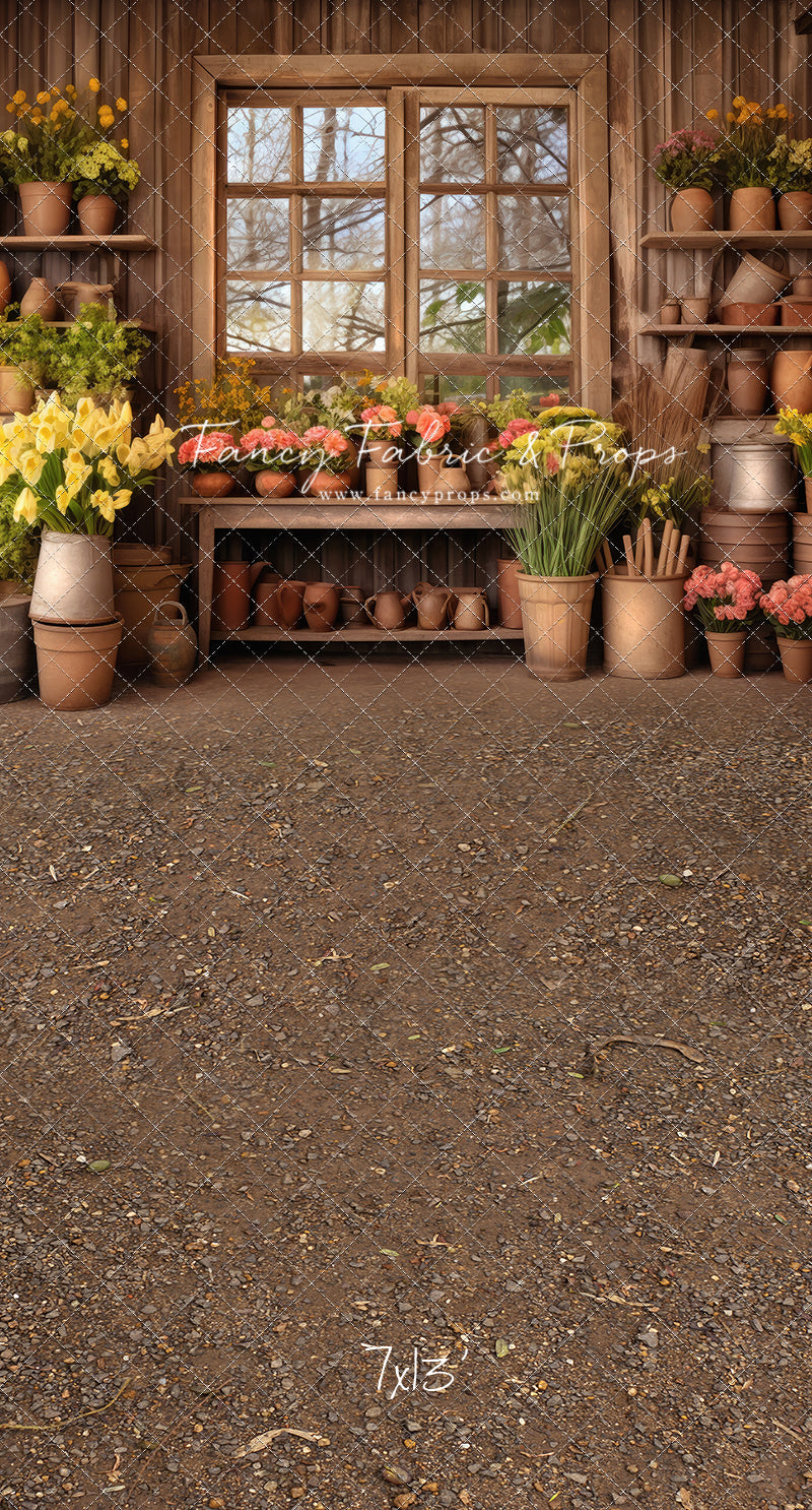 Rustic Greenhouse Garden View - With Sweep Option