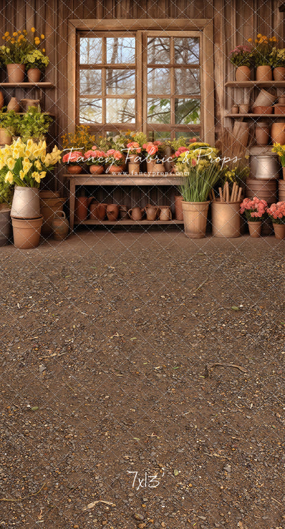 Rustic Greenhouse Garden View - With Sweep Option