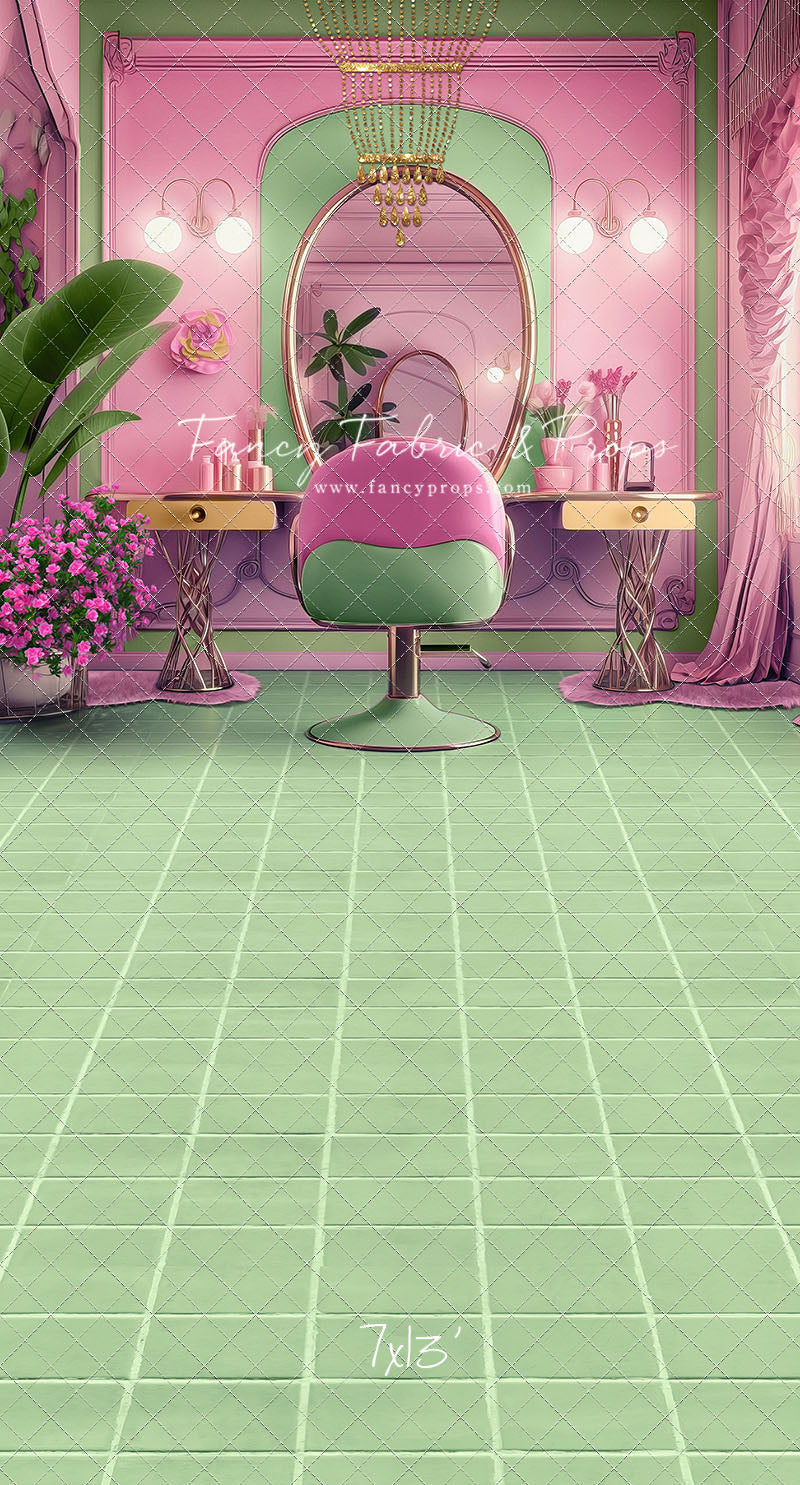 Stacie's Salon - Green - With Sweep Option