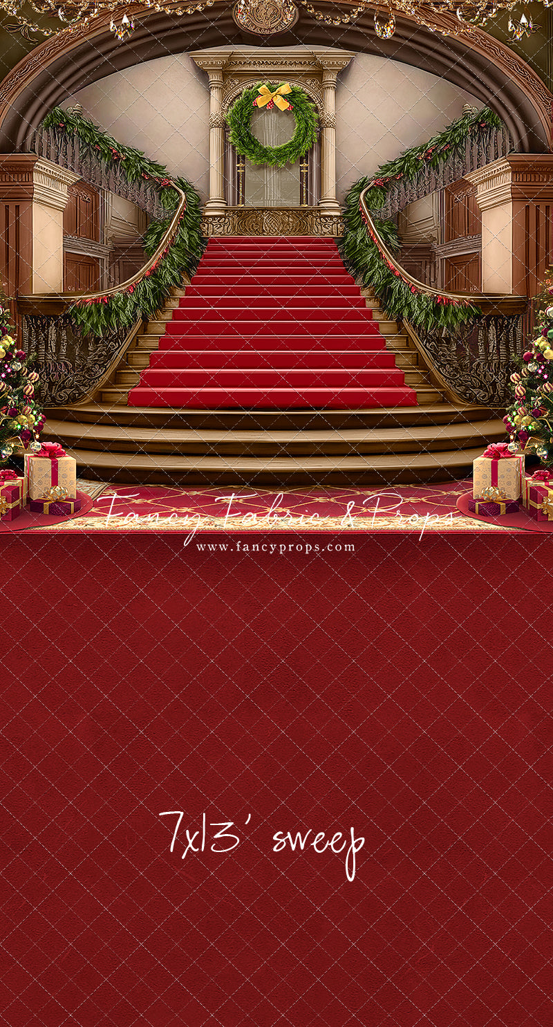 Grand Holiday Staircase - Red Carpet - with Sweep Option