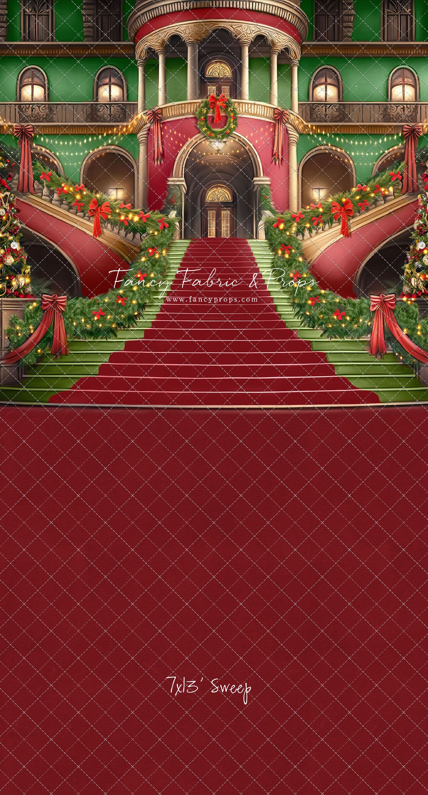 Merry Mansion- Red Rug - with Sweep Option