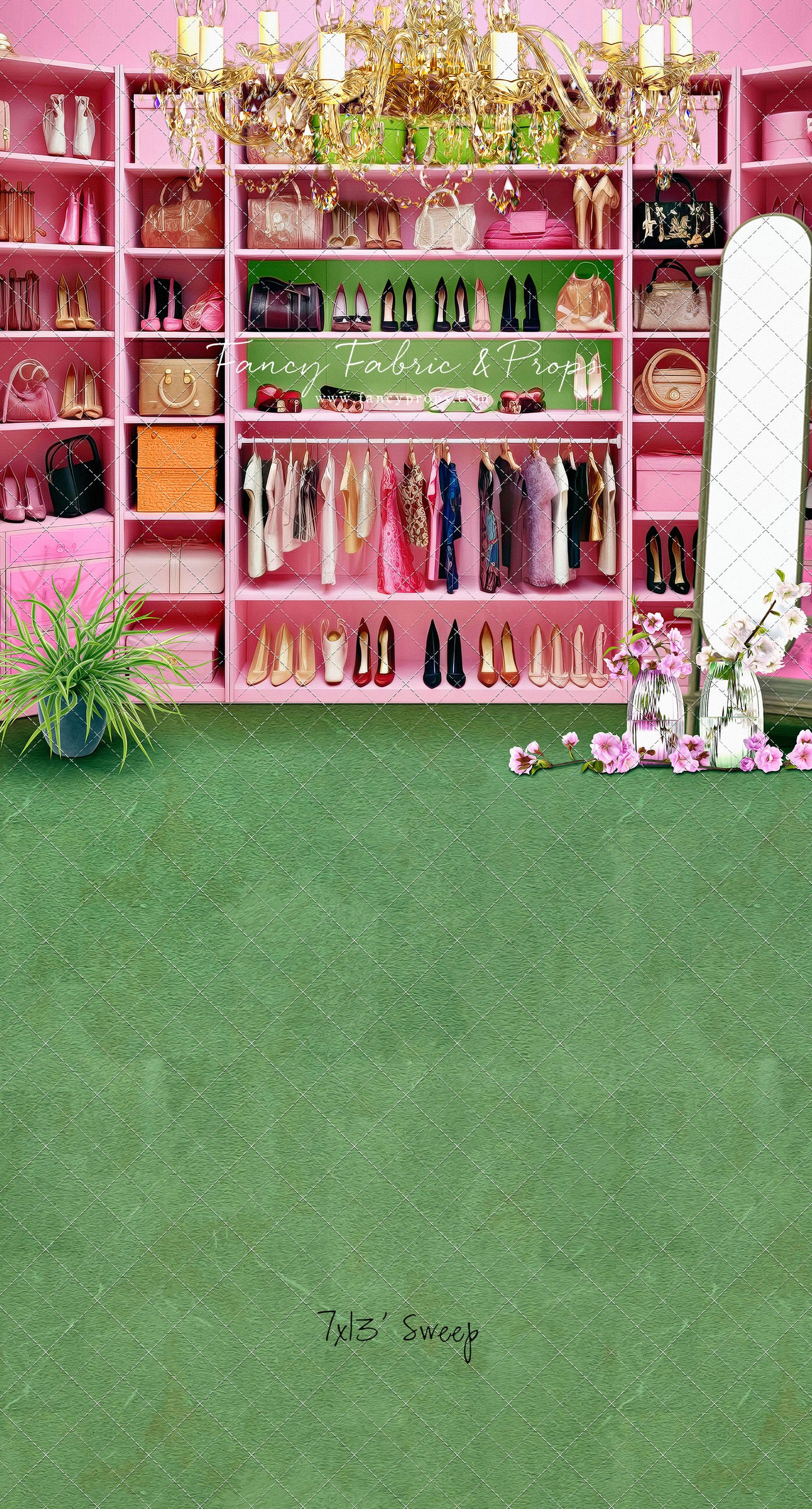 Nikki's Closet - Green Carpet - With Sweep Option