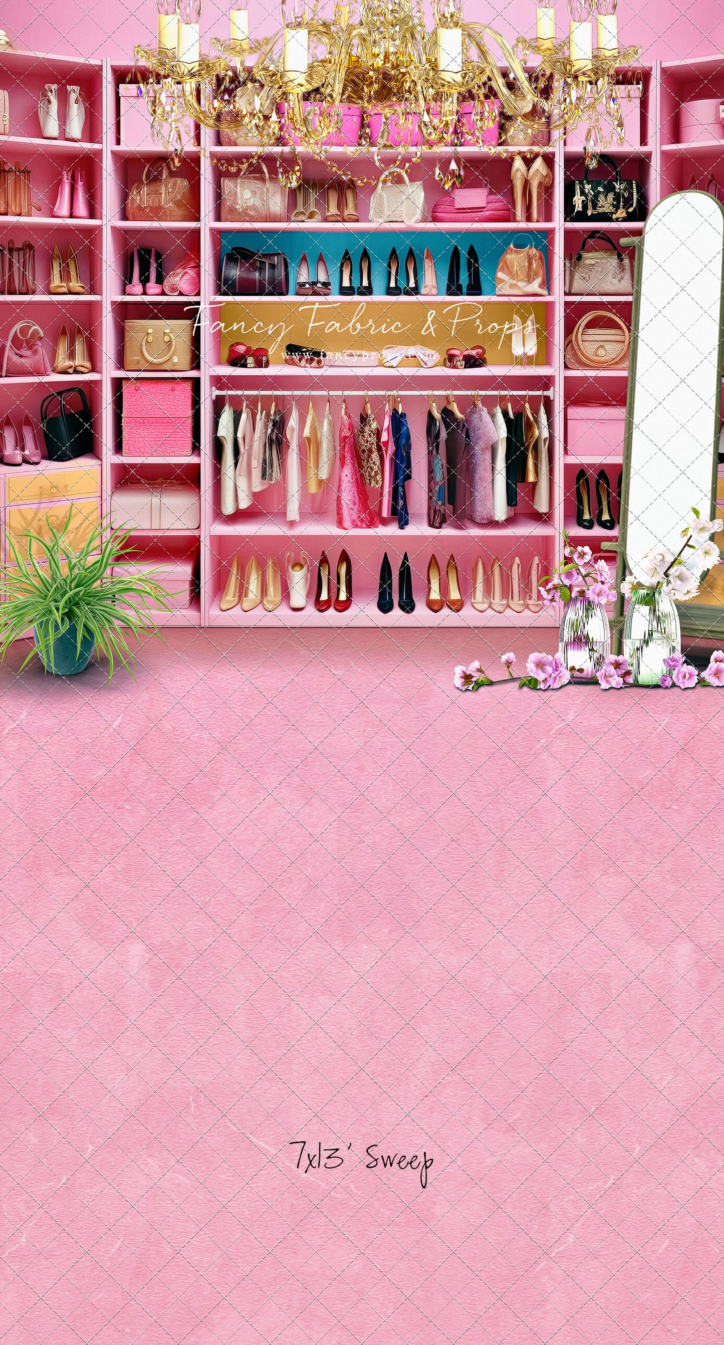 Nikki's Closet - Pink Carpet Option - With Sweep Option