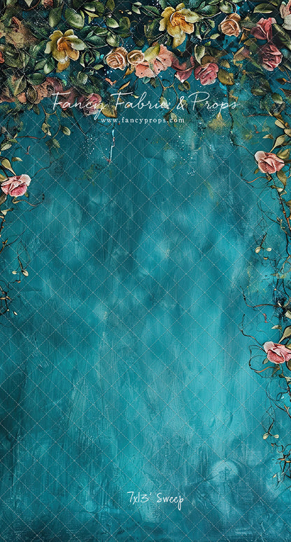 Painted Floral Teal