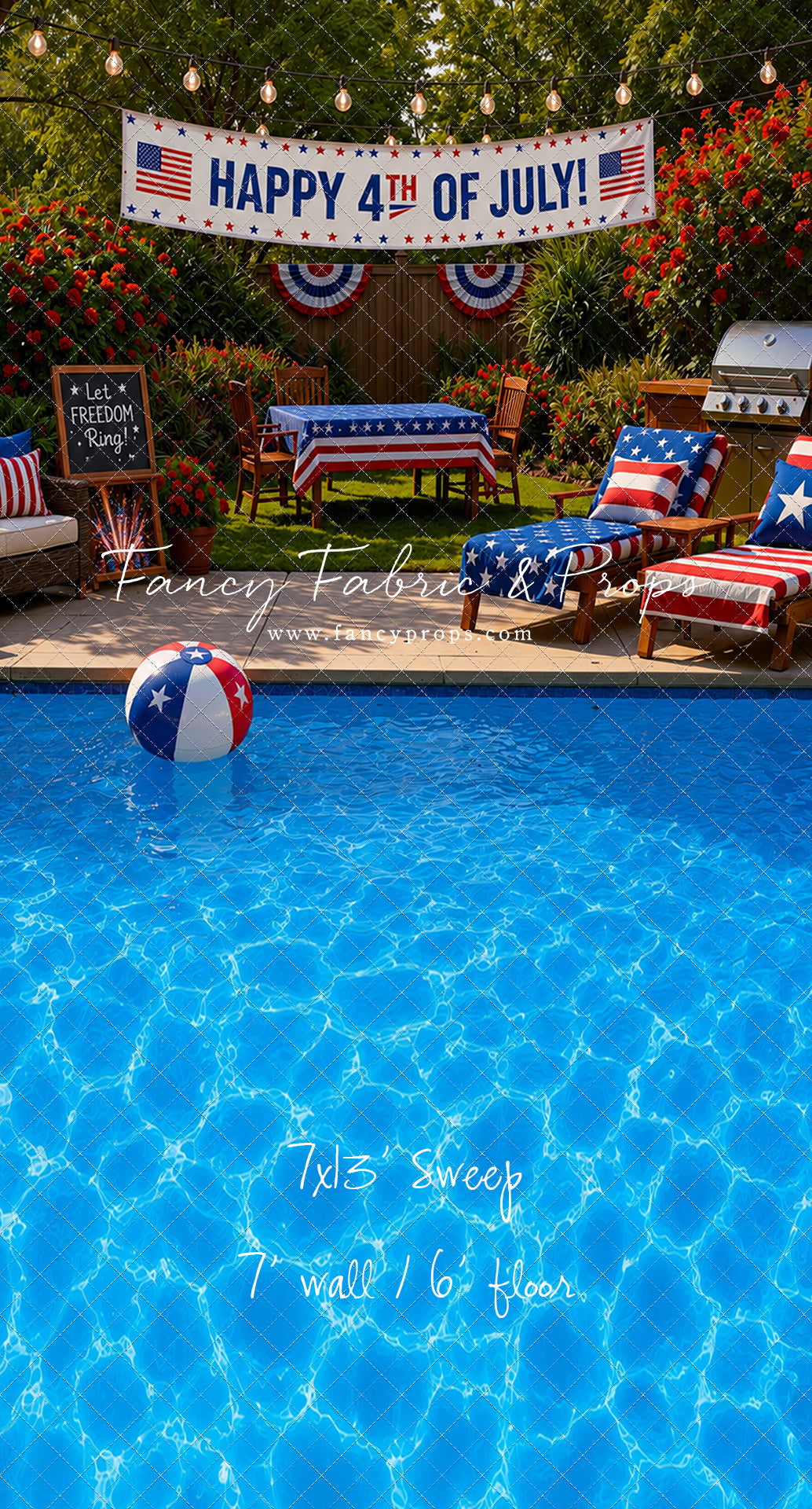Red, White & Poolside Nights - With Sweep Option