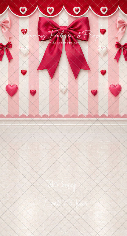 Bow Tied Valentine Wall - With Sweep Option