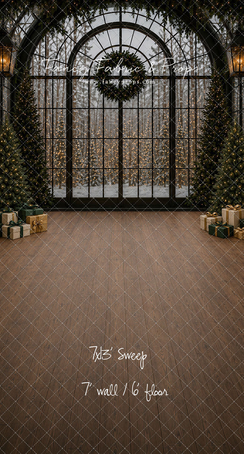 Moody Holiday Window View - with Sweep Option