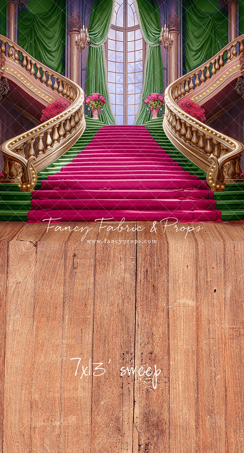Ballroom Royal Staircase - Green - With Sweep Option
