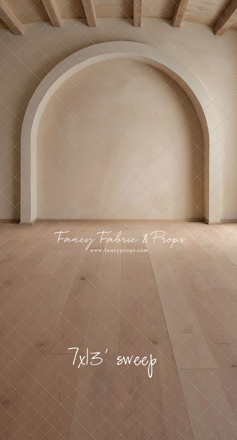 Beige Elegant Arch - Wood Floor - With Sweep Option