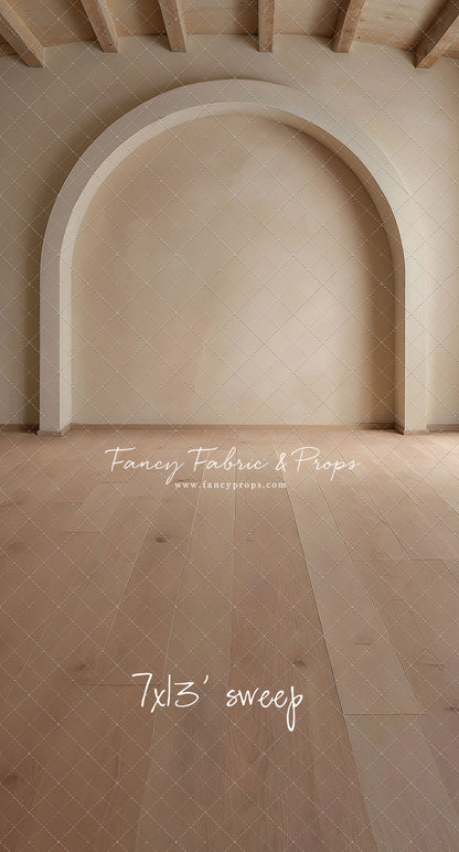 Beige Elegant Arch - Wood Floor - With Sweep Option
