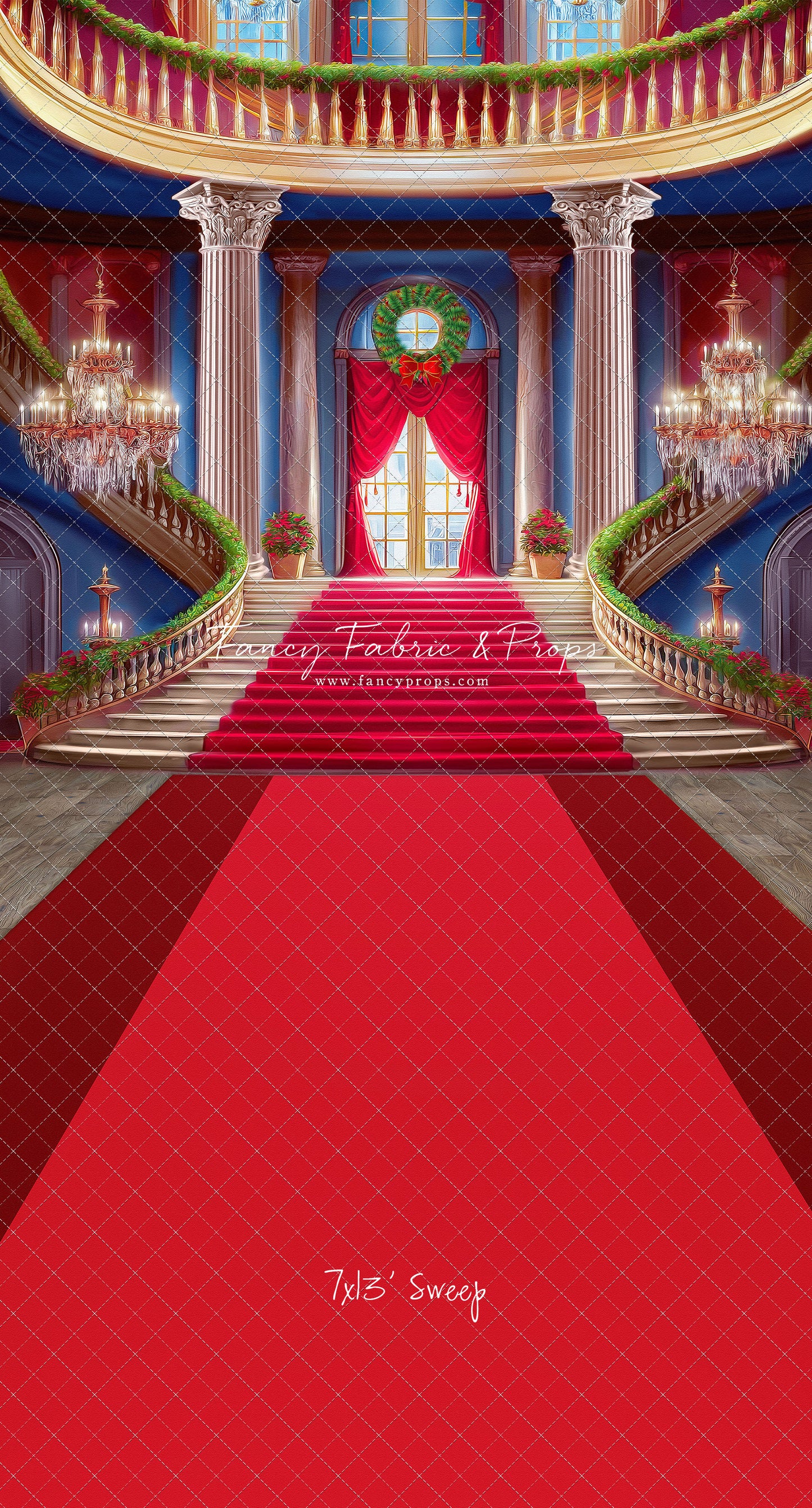 Belle's Royal Staircase - Red Carpet - With Sweep Option