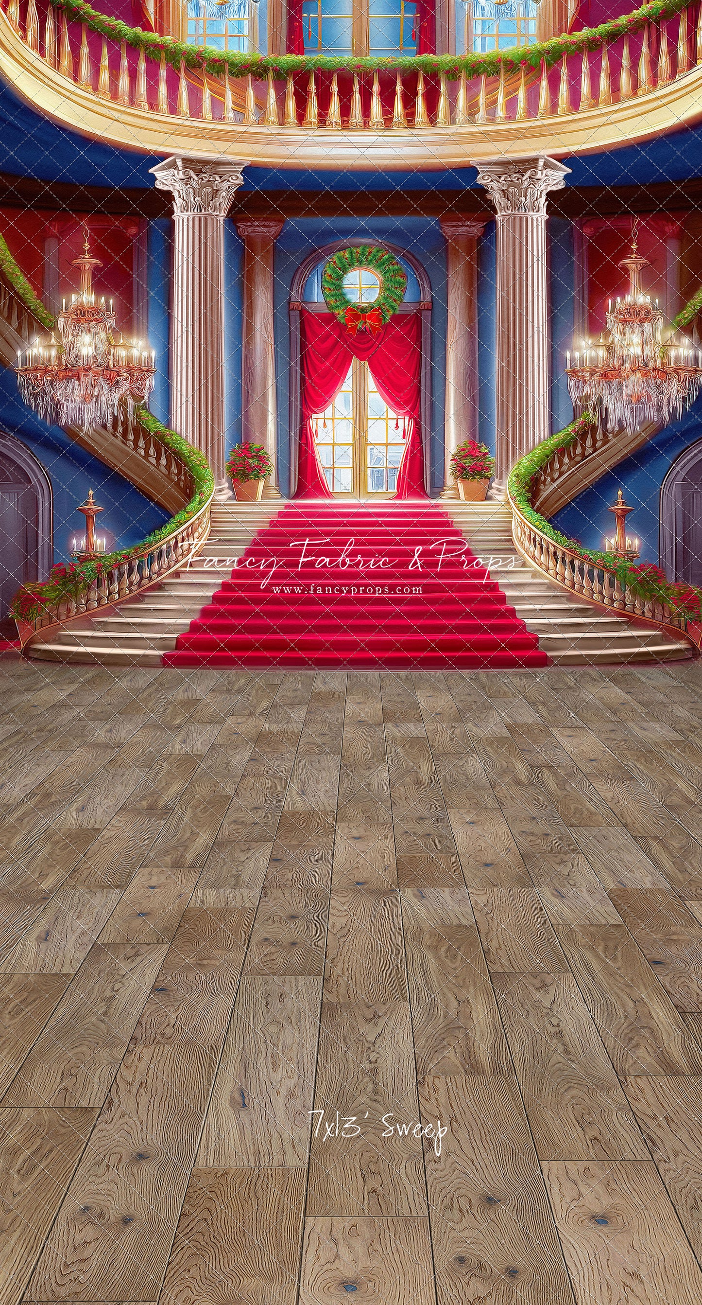 Belle's Royal Staircase -Wood Floor - With Sweep Option