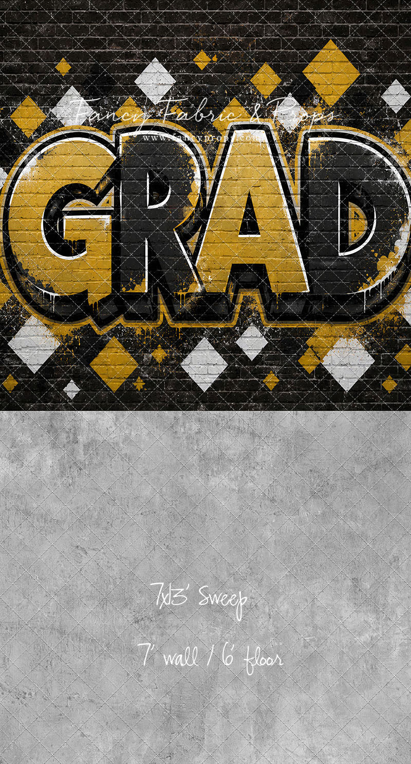 Black & Gold Grad - With Sweep Option