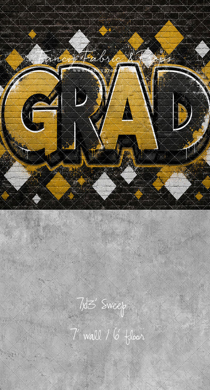 Black & Gold Grad - With Sweep Option
