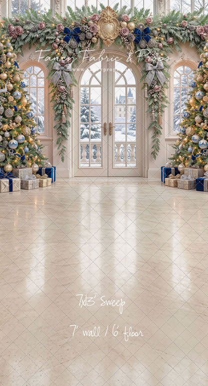 Blue Christmas Foyer - with Sweep Option