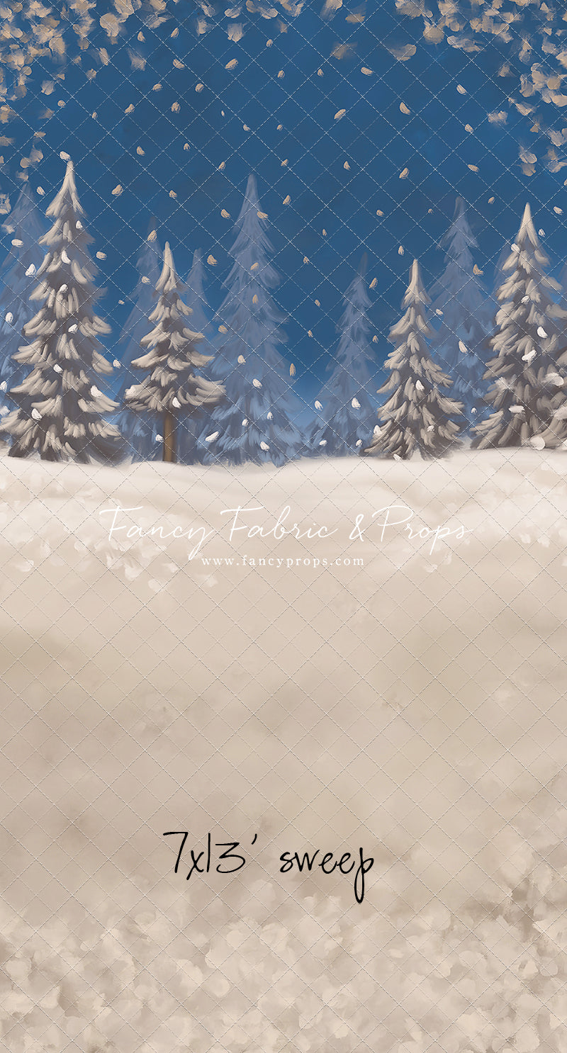 Blue Snowy Sky - with Sweep Option