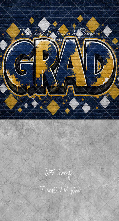 Blue & Gold Grad - With Sweep Option