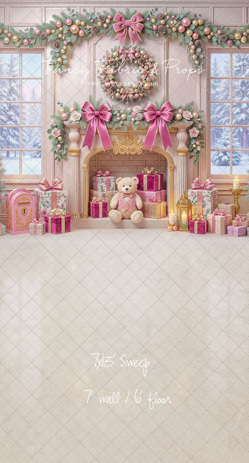 Blush Holiday Hearth - with Sweep Option