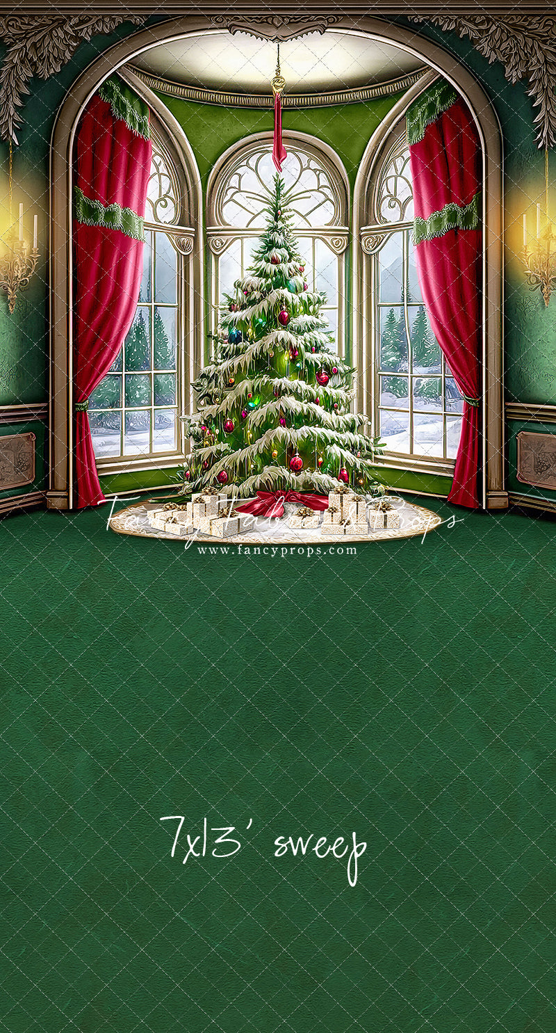 Cathedral Christmas - Green Carpet Option - with Sweep Option