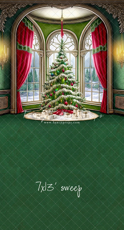 Cathedral Christmas - Green Carpet Option - with Sweep Option