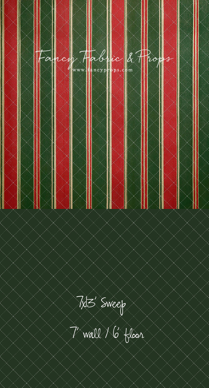 Classic Christmas Stripe - With Sweep Option