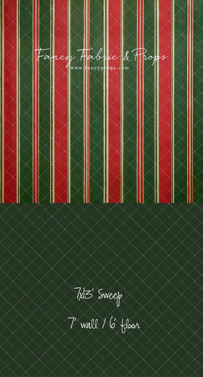 Classic Christmas Stripe - With Sweep Option