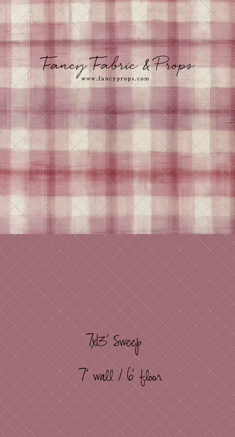 Cranberry Plaid - With Sweep Option
