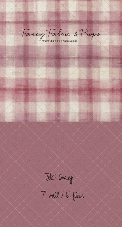 Cranberry Plaid - With Sweep Option
