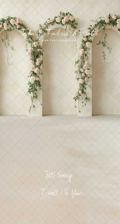 Cream Rose Courtyard - With Sweep Option