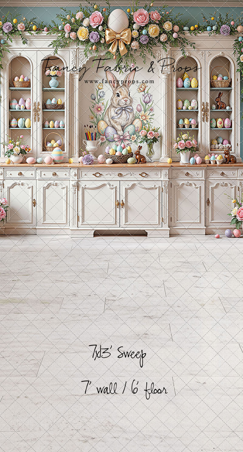 Easter Cupboard - White Floor - With Sweep Option