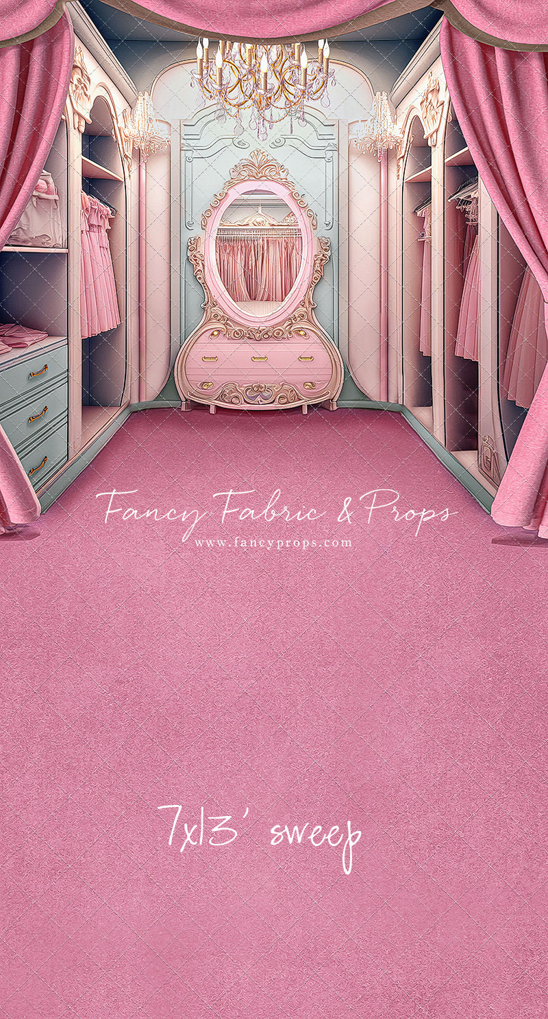 Elegant Armoire - Pink Floor Option - With Sweep Option