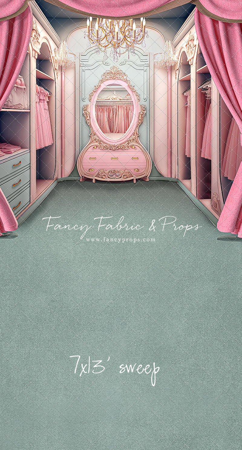 Elegant Armoire - Sage Floor Option - With Sweep Option