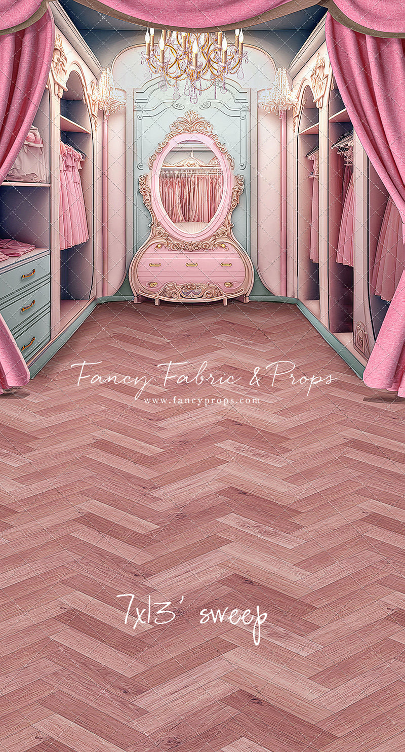 Elegant Armoire - Wood Floor Option - With Sweep Option