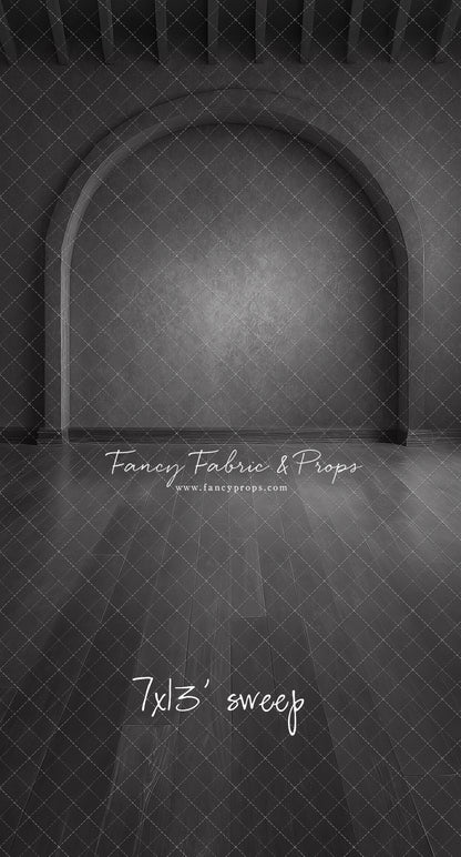 Elegant Charcoal Alcove - Wood Floor - With Sweep Option