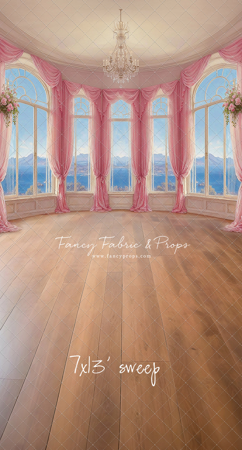 Elegant Summertime Mountain View - Wood Floor - With Sweep Option