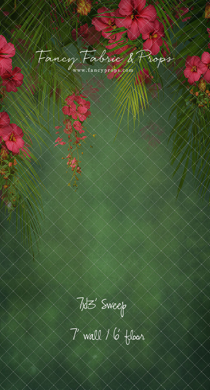 Emerald Hibiscus Haven - With Sweep Option