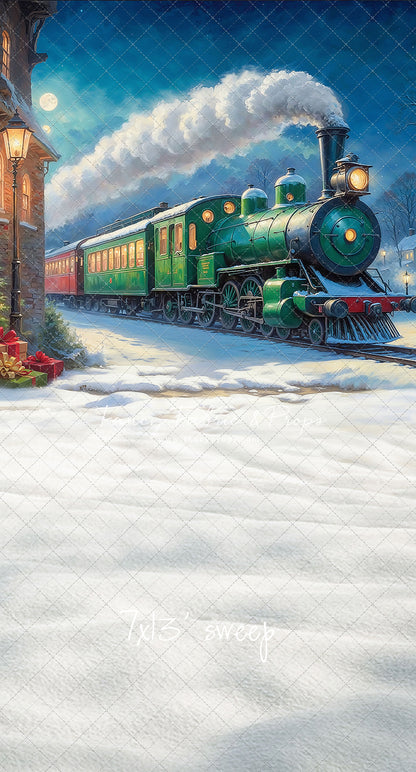 Festive Locomotive - Train on Right Option - With Sweep Option