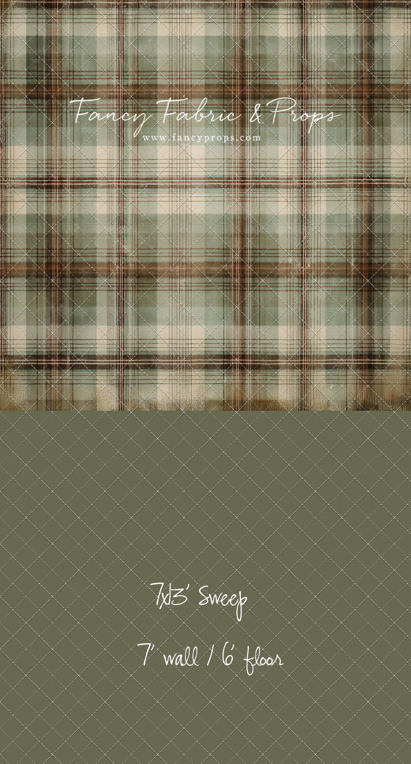 Frosted Plaid Spruce - With Sweep Option