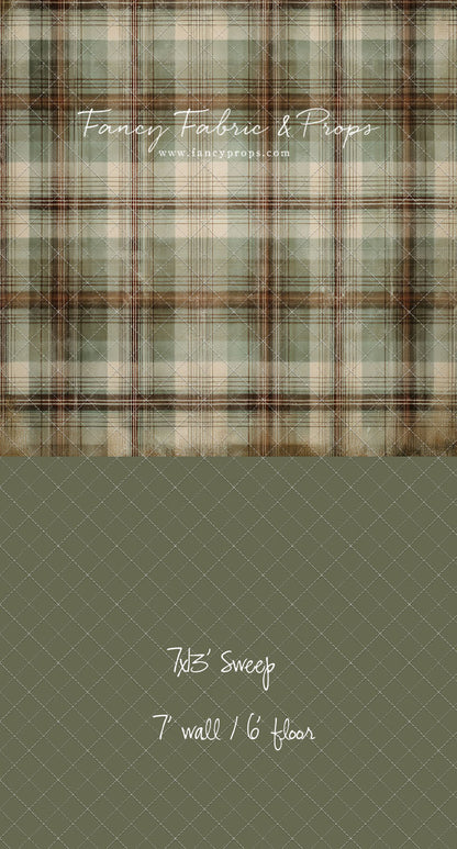 Frosted Plaid Spruce - With Sweep Option