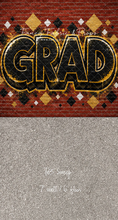 Gold & Black Grad - With Sweep Option