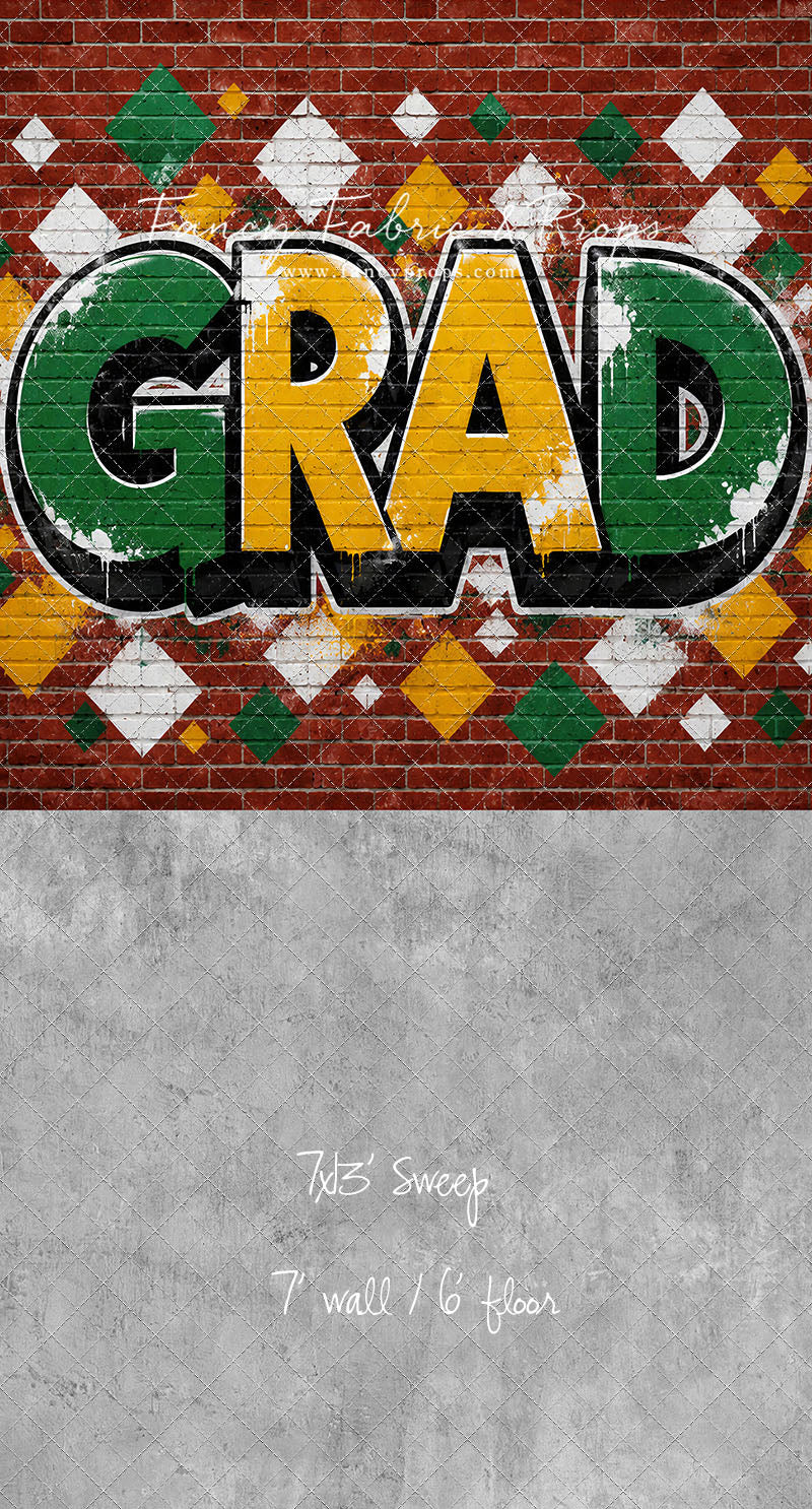 Gold & Green Grad - With Sweep Option