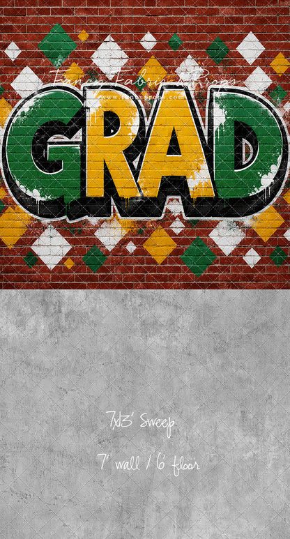 Gold & Green Grad - With Sweep Option