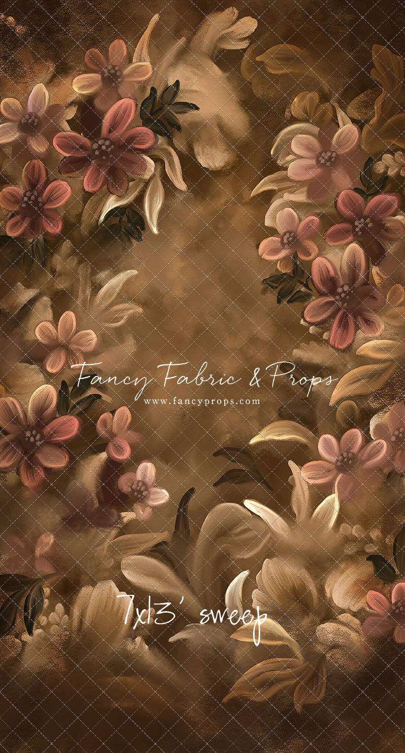 Golden Floral Tapestry - Sweep Sizes Only