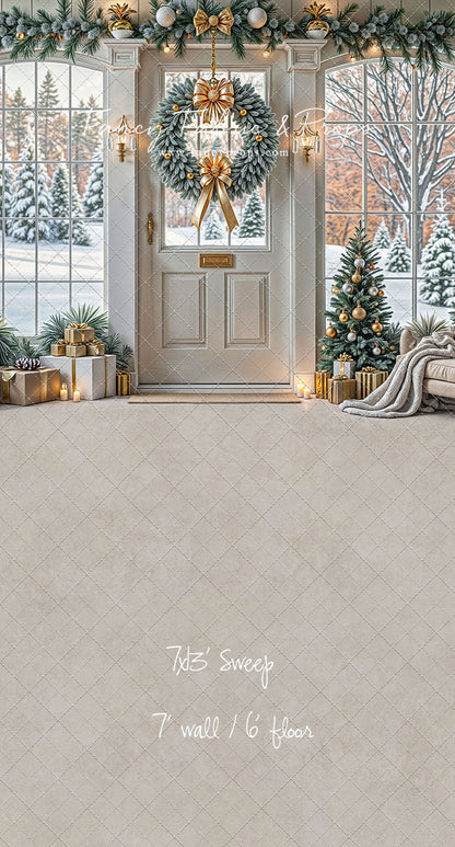 Golden Noel Entryway - with Sweep Option